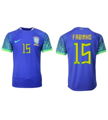 Brasilien Fabinho #15 Replika Udebanetrøje VM 2022 Kortærmet